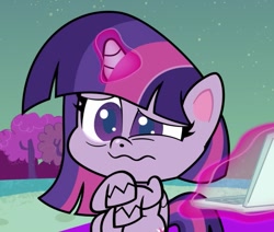 Size: 561x476 | Tagged: safe, derpibooru import, screencap, twilight sparkle, my little pony: pony life, the comet section, spoiler:pony life s02e03, cropped, solo