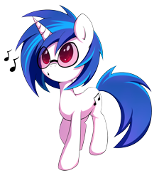 Size: 1887x2108 | Tagged: dead source, safe, artist:grumblepluck, derpibooru import, dj pon-3, vinyl scratch, pony, unicorn, female, mare, music notes, simple background, solo, transparent background, whistling, wrong eye color