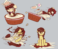 Size: 3550x3000 | Tagged: safe, artist:vultraz, ponerpics import, oc, oc:anon filly, oc:floor bored, oc:nyx, alicorn, earth pony, bathing, bathtub, brush, disguise, fake horn, fake wings, female, filly, forced bathing, looking at you, simple background, sitting, soap, splash, sponge, water