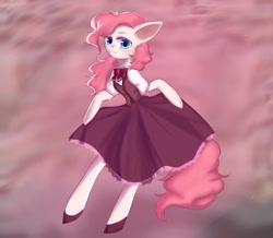 Size: 1203x1049 | Tagged: safe, artist:yukiyume_b, derpibooru import, pinkie pie, bipedal, clothes, cute, female, solo