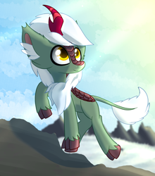 Size: 3300x3758 | Tagged: safe, artist:windykirin, derpibooru import, oc, kirin, male, mountain, solo