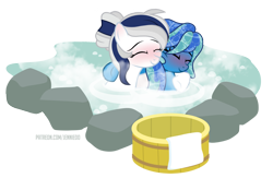 Size: 1200x781 | Tagged: safe, artist:jennieoo, derpibooru import, oc, pegasus, pony, blushing, friendship, hot springs, hug, simple background, transparent background, vector