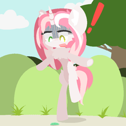 Size: 600x600 | Tagged: safe, artist:half note, derpibooru import, oc, oc:note beat, unicorn, female, heterochromia, horn, mare, unicorn oc