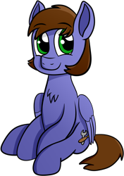 Size: 2498x3554 | Tagged: safe, artist:xppp1n, oc, oc:peeps, pegasus, ponybooru collab 2021, chest fluff, looking up, male, simple background, sitting, solo, transparent background