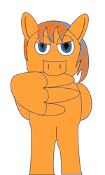 Size: 646x1080 | Tagged: safe, artist:nittany discord, derpibooru import, oc, oc:cold front, pegasus, 1000 hours in gimp, april fools 2021, grooming, pegasus oc, preening, wings