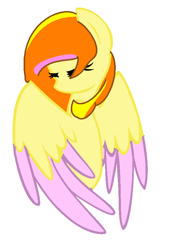 Size: 590x860 | Tagged: safe, artist:purplediamondcat, derpibooru import, oc, oc only, oc:lemon dream, pegasus, base used, eyes closed, female, mare, pegasus oc, simple background, solo, white background