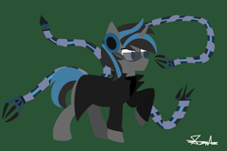 Size: 5207x3467 | Tagged: safe, artist:samsailz, derpibooru import, oc, alicorn, claw, clothes, coat, confused, doctor octopus, glasses, headphone, lineless, scared, solo, tentacles