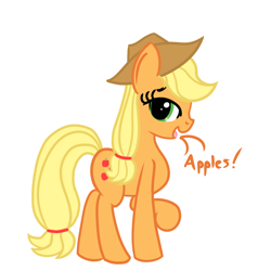 Size: 1200x1200 | Tagged: safe, artist:dafiltafish, derpibooru import, applejack, earth pony, pony, apple, female, food, mare, simple background, solo, text, that pony sure does love apples, white background
