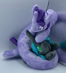 Size: 500x554 | Tagged: safe, artist:glacideas, derpibooru import, queen chrysalis, starlight glimmer, pony, unicorn, coils, female, long glimmer, long pony, photo, plushie