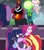 Size: 1920x2160 | Tagged: safe, derpibooru import, edit, edited screencap, screencap, cozy glow, lord tirek, pinkie pie, queen chrysalis, sci-twi, sunset shimmer, twilight sparkle, twilight sparkle (alicorn), alicorn, centaur, changeling, changeling queen, pony, equestria girls, equestria girls series, forgotten friendship, the ending of the end, alicornified, cozycorn, female, geode of sugar bombs, geode of telekinesis, glasses, magical geodes, race swap, ultimate chrysalis