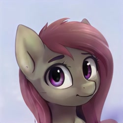 Size: 1024x1024 | Tagged: safe, artist:thisponydoesnotexist, derpibooru import, bust, cute, looking at you, neural network, not fluttershy, portrait, smiling, smiling at you, solo