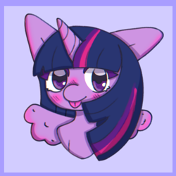 Size: 1500x1500 | Tagged: safe, artist:rabidmomento, derpibooru import, twilight sparkle, alicorn, pony, blushing, bust, shading, solo