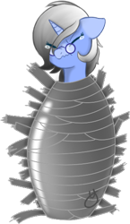 Size: 336x580 | Tagged: safe, artist:orbitingdamoon, derpibooru import, oc, pony, unicorn, bondage, eyes closed, glasses, gradient mane, mummification, simple background, tape, tape bondage, taped to the wall, teary eyes, transparent background