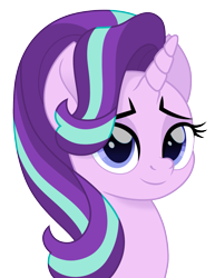 Size: 1159x1500 | Tagged: safe, artist:cloudyglow, derpibooru import, starlight glimmer, pony, unicorn, bust, cute, female, glimmerbetes, looking at you, mare, movie accurate, portrait, simple background, solo, transparent background, vector