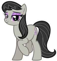 Size: 4140x4462 | Tagged: safe, artist:severity-gray, derpibooru import, octavia melody, earth pony, pony, alternate hairstyle, bedroom eyes, eyeshadow, female, looking at you, makeup, mare, simple background, smiling, smiling at you, solo, transparent background