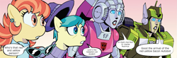 Size: 1889x623 | Tagged: safe, derpibooru import, aunt holiday, auntie lofty, spoiler:the magic of cybertron01, arcee, greenlight, meme, photo, rodimus, transformers