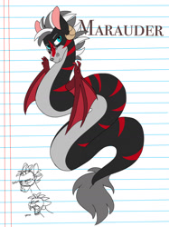 Size: 1280x1707 | Tagged: safe, artist:doodletheexpoodle, derpibooru import, oc, oc only, oc:marauder, draconequus, hybrid, draconequus oc, interspecies offspring, male, offspring, parent:discord, parent:zecora, parents:zecord, solo