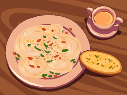 Size: 800x600 | Tagged: safe, artist:rangelost, derpibooru import, bread, cup, cyoa:d20 pony, food, no pony, pasta, plate, saucer, tea