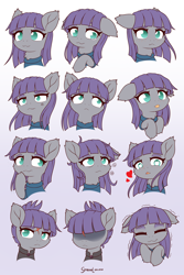 Size: 2800x4200 | Tagged: safe, artist:symbianl, derpibooru import, maud pie, earth pony, pony, :3, expressions, female, mare, smiling, solo, when she smiles