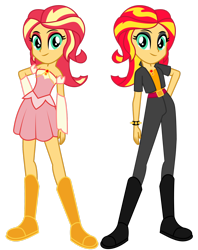 Size: 1920x2422 | Tagged: safe, artist:lhenao, derpibooru import, oc, oc:demi shimmer, oc:dream shimmer, human, equestria girls, siblings, solo, twins