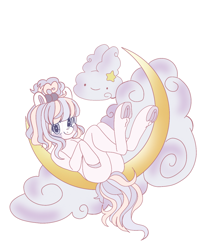 Size: 1192x1385 | Tagged: safe, derpibooru import, oc, oc only, earth pony, pony, cloud, moon, solo