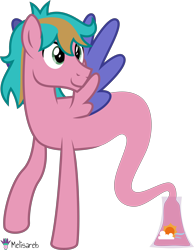 Size: 4000x5161 | Tagged: safe, alternate version, artist:melisareb, derpibooru import, oc, oc only, oc:jet raise, genie pony, pegasus, pony, .svg available, absurd resolution, genie, male, simple background, solo, stallion, transparent background, two toned wings, vector, wings