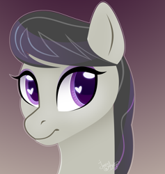 Size: 1800x1900 | Tagged: safe, artist:77jessieponygames77, derpibooru import, octavia melody, earth pony, pony, bust, female, gradient background, heart eyes, mare, solo, wingding eyes