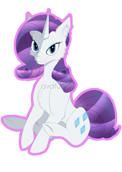 Size: 3508x4961 | Tagged: safe, artist:avafury, derpibooru import, rarity, pony, unicorn, cheek fluff, chest fluff, ear fluff, ears, female, mare, outline, simple background, sitting, solo, transparent background, watermark