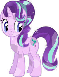 Size: 6076x7909 | Tagged: safe, artist:digimonlover101, derpibooru import, starlight glimmer, crystal pony, pony, absurd resolution, crystallized, simple background, solo, transparent background, vector