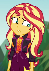 Size: 564x811 | Tagged: safe, derpibooru import, screencap, sunset shimmer, better together, equestria girls, sunset's backstage pass!, cropped, solo