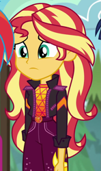 Size: 521x881 | Tagged: safe, derpibooru import, screencap, rainbow dash, sunset shimmer, better together, equestria girls, sunset's backstage pass!, cropped