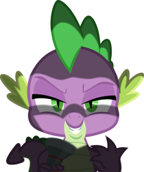 Size: 2939x3500 | Tagged: safe, artist:frownfactory, derpibooru import, spike, dragon, dungeons and discords, flashlight (object), male, simple background, solo, transparent background, vector