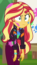 Size: 434x761 | Tagged: safe, derpibooru import, screencap, sunset shimmer, better together, equestria girls, sunset's backstage pass!, cropped, solo