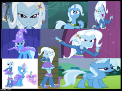 Size: 620x463 | Tagged: safe, derpibooru import, edit, edited screencap, editor:earwaxkid, screencap, trixie, boast busters, equestria girls, guitar centered, magic duel, no second prances, rainbow rocks, collage, wrong aspect ratio