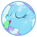 Size: 150x150 | Tagged: safe, artist:hexedits, derpibooru import, trixie, pony, unicorn, blue coat, cape, eyes closed, female, icon, mare, open mouth, smiling, solo, trixie's cape, two toned mane