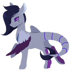 Size: 800x852 | Tagged: safe, artist:lavvythejackalope, derpibooru import, oc, oc only, pegasus, pony, eye scar, looking back, pegasus oc, scar, simple background, solo, transparent background, two toned wings, wings