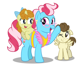 Size: 1600x1355 | Tagged: safe, artist:aleximusprime, derpibooru import, cup cake, pound cake, pumpkin cake, earth pony, pegasus, pony, unicorn, flurry heart's story, apron, bow, children, clothes, colt, female, filly, foal, glasses, male, mare, mother and child, mother and daughter, mother and son, mother's day, older, older pound cake, older pumpkin cake, parent and child, patting, simple background, transparent background