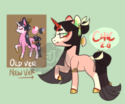 Size: 600x499 | Tagged: safe, artist:lavvythejackalope, derpibooru import, oc, oc only, pony, unicorn, base used, duo, eyes closed, face paint, female, hoof polish, horn, mare, raised hoof, raised leg, redraw, unicorn oc