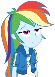 Size: 2128x2975 | Tagged: safe, artist:sketchmcreations, derpibooru import, rainbow dash, better together, equestria girls, holidays unwrapped, clothes, dashing through the mall, female, frown, geode of super speed, hoodie, magical geodes, rainbow dash is not amused, simple background, transparent background, unamused, unhappy, vector