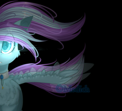 Size: 2567x2336 | Tagged: safe, artist:mediasmile666, derpibooru import, oc, oc only, pegasus, pony, black background, choker, female, mare, simple background, solo, spread wings, wings