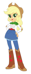 Size: 697x1674 | Tagged: artist needed, safe, derpibooru import, applejack, equestria girls, applejack's hat, boots, clothes, cowboy hat, female, hands on hip, hat, high heel boots, long sleeves, looking at you, new outfit, open mouth, outfit, pants, shoes, simple background, solo, transparent background, vector