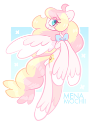 Size: 1285x1730 | Tagged: safe, derpibooru import, oc, oc only, oc:ninny, pegasus, pony, bowtie, female, flying, looking at you, mare, simple background