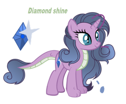 Size: 1280x1058 | Tagged: safe, artist:skydreamplayzz, derpibooru import, oc, oc only, oc:diamond shine, dracony, hybrid, base used, female, interspecies offspring, offspring, parent:rarity, parent:spike, parents:sparity, simple background, slit eyes, solo, transparent background