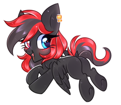 Size: 4000x3464 | Tagged: safe, artist:pesty_skillengton, derpibooru import, oc, oc only, oc:sharpe, pegasus, pony, blushing, butt, cute, dock, female, happy, heart eyes, heterochromia, looking back, mare, piercing, plot, smiling, solo, solo female, wingding eyes