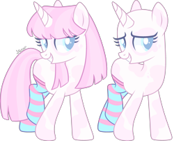 Size: 2947x2394 | Tagged: safe, artist:kurosawakuro, derpibooru import, oc, pony, unicorn, bald, clothes, female, high res, mare, simple background, socks, solo, striped socks, transparent background