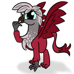 Size: 1200x1200 | Tagged: safe, artist:dafiltafish, derpibooru import, oc, oc:cherry soda, griffon, female, griffon oc, simple background, white background