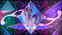 Size: 3840x2160 | Tagged: safe, artist:digimonlover101, artist:laszlvfx, derpibooru import, edit, starlight glimmer, crystal pony, pony, crystallized, solo, wallpaper, wallpaper edit