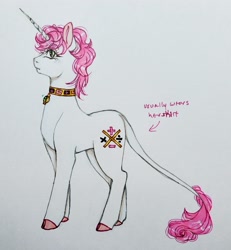 Size: 2851x3083 | Tagged: safe, artist:theartoffallensakura, derpibooru import, pony, unicorn, collar, jewelry, jojo's bizarre adventure, necklace, ponified, solo, trish una