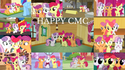 Size: 1280x720 | Tagged: safe, derpibooru import, edit, edited screencap, editor:quoterific, screencap, apple bloom, rainbow dash, scootaloo, sweetie belle, earth pony, pegasus, pony, unicorn, appleoosa's most wanted, crusaders of the lost mark, growing up is hard to do, hearts and hooves day (episode), on your marks, one bad apple, ponyville confidential, somepony to watch over me, stare master, the cutie mark chronicles, the last crusade, the show stoppers, twilight time, ^^, adorabloom, apple bloom's bow, bow, carousel boutique, clubhouse, crusaders clubhouse, cute, cutealoo, cutie mark crusaders, diasweetes, eyes closed, female, filly, friendship express, golden oaks library, grin, hair bow, hug, male, mare, older, older apple bloom, older cmc, older scootaloo, older sweetie belle, open mouth, ponyville schoolhouse, smiling, stallion, sugarcube corner