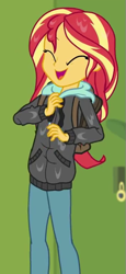Size: 269x585 | Tagged: safe, derpibooru import, screencap, sunset shimmer, eqg summertime shorts, equestria girls, monday blues, cropped, solo, wet hair